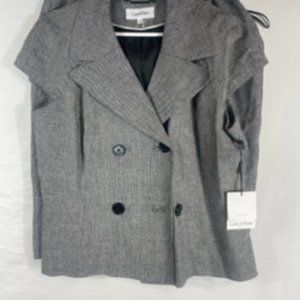 NWT CALVIN KLEIN 2 PIECT BUSINESS  SUIT WITH SKIRT SIZE 14 LINEN BLEND